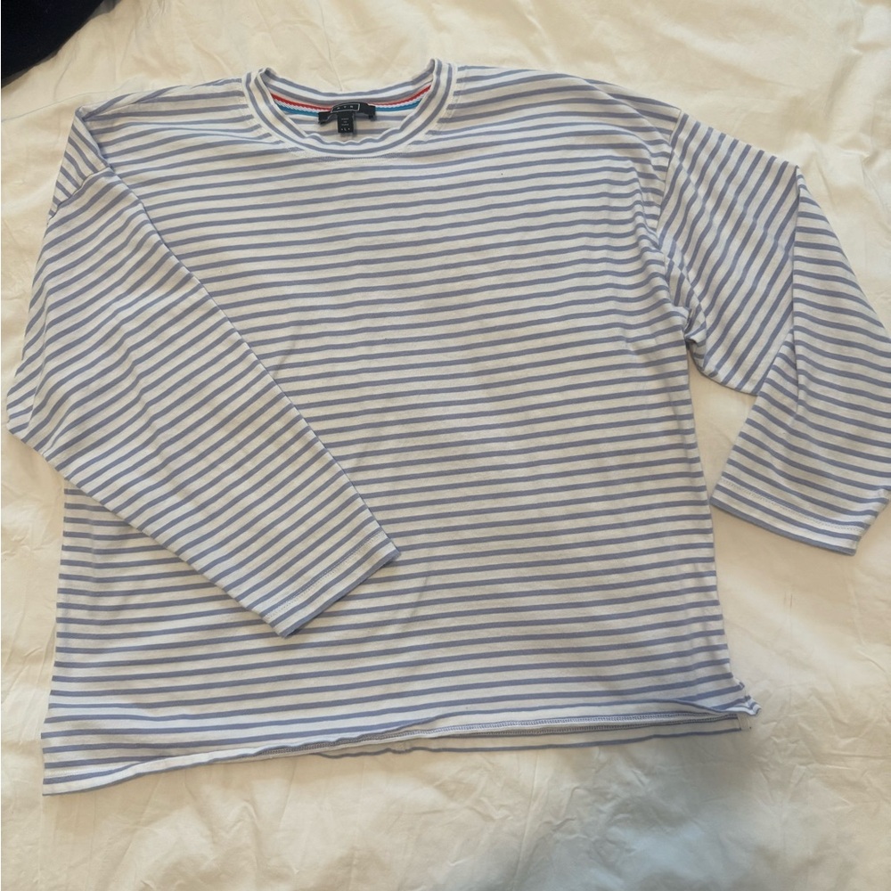AYR Light Blue Striped French Fry Tee size L